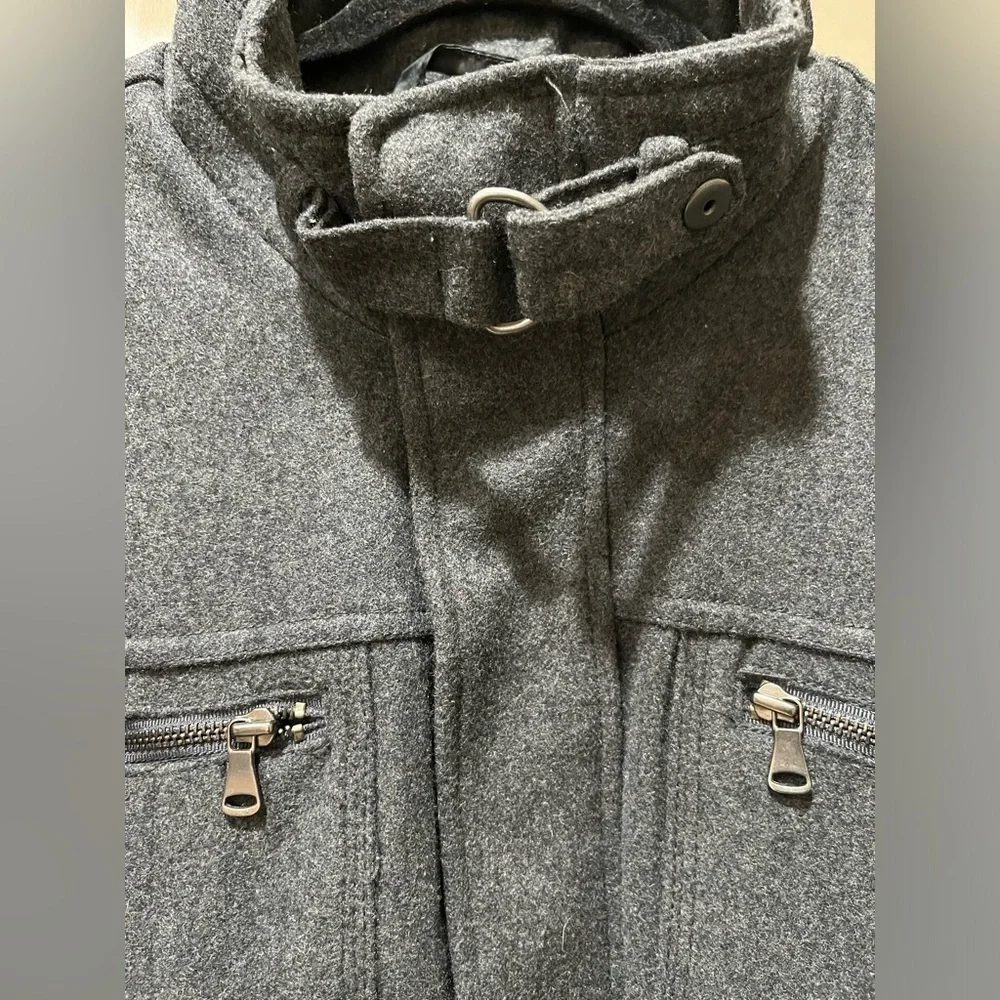 INC International Concepts Gray Military WOOL BLEND PEACOAT, JACKET MEN SIZE XXL